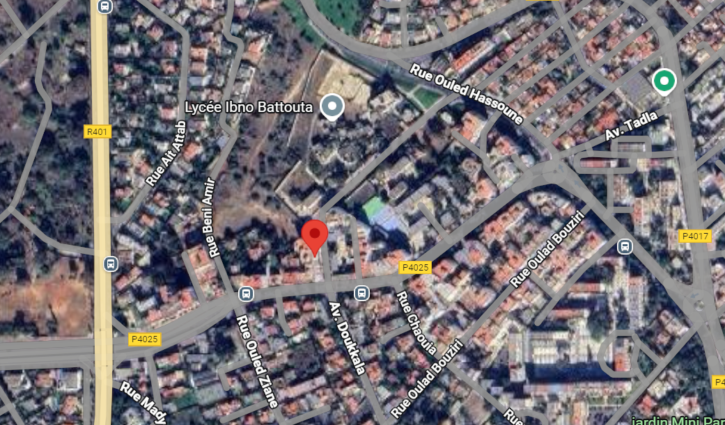 Localisation satellite — Mabella, avenue Doukkala, Rabat