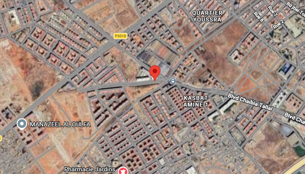 Localisation satellite — El Oulfa, Blvd Chaibia Tallal, Kasbat Amine 1